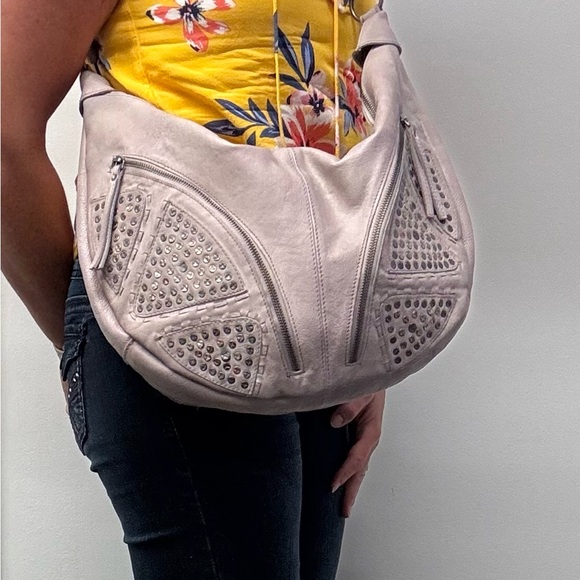 FREE PEOPLE Brand new genuine leather west side studded handbag purse - Picture 7 of 7